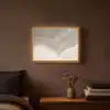 Golvende lijnen - Luchtstromen - Harmonieus Light Box met batterij (Wandlamp) middel -sfeer4