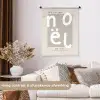 Kerstmis - Quotes - Noël - Wit - Beige Wandkleed katoen klein -sfeer1