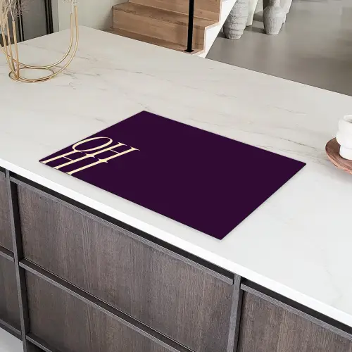 Oh hi - Paars - Cursief Inductie beschermer vinyl 3mm klein -sfeer8