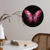 Vlinder - Fuchsia - Grafisch Wandcirkel behangsticker klein -sfeer3