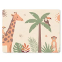Dieren - Tropisch - Safari - Kleurrijk muismat rubber klein -3d