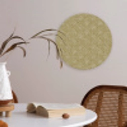 Waaier - Geometrisch - Groen Akoestische PET Vilt - Rond klein 838 -sfeer3