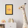 Love yourself - Roze - Geel fotolijst zwart zonder passe partout klein -usfeer4_kinderkamer