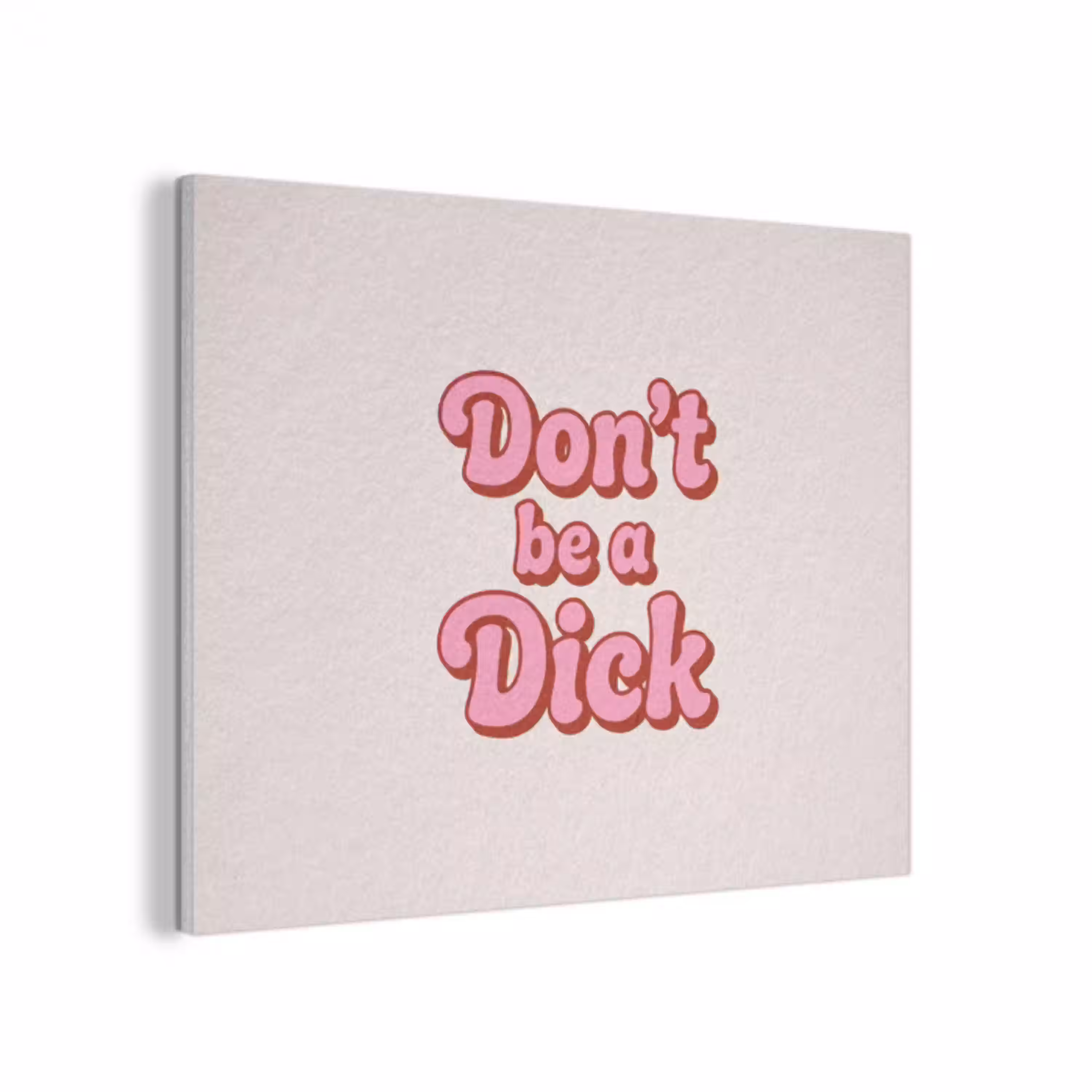 Tekst - Boodschap - Roze PET vilt klein -3d