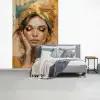 Vrouwen - Portret - Luxe - Goud fotobehang vinyl groot -slaapkamer