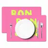 Bonjour - Roze - Fel groen Placemat vinyl groot -zzsfeer2_Kitchenyeah-website