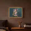Vrouw - Portret - Kroon Light Box met batterij (Wandlamp) middel -sfeer4