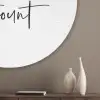 Kerst quote - Winter - Christmas calories - Wit Akoestische PET Vilt - Rond klein -sfeer5_closeup