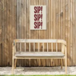 Japandi - Vintage - Decoratie - Rood Tuinposter op houten frame 2 cm dik klein -sfeer4