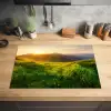 Gras - Heuvels - Zon - Natuur - Landschap Inductie beschermer vinyl 3mm klein -sfeer5