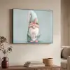 Kerstgnome - Cadeau - Groen Textielframe zwart klein -sfeer3