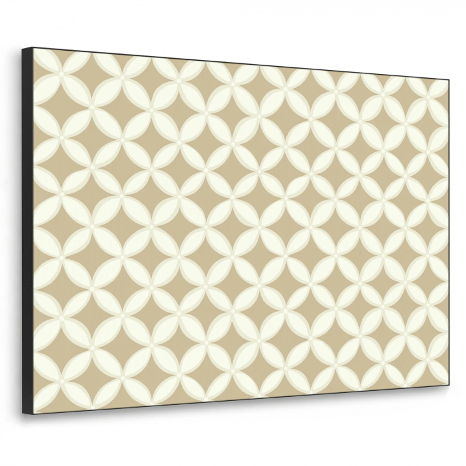 Symmetrisch - Motief - Beige Textielframe zwart klein 947 -3d
