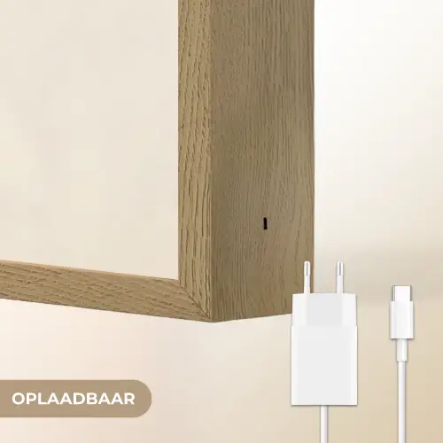 Abstract - Cirkels - Paars Light Box met batterij (Wandlamp) middel -USP_websiteoplaadbaarNL