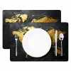 Wereldkaart - Goud - Steen Placemat vinyl groot -zzsfeer2_Kitchenyeah-website