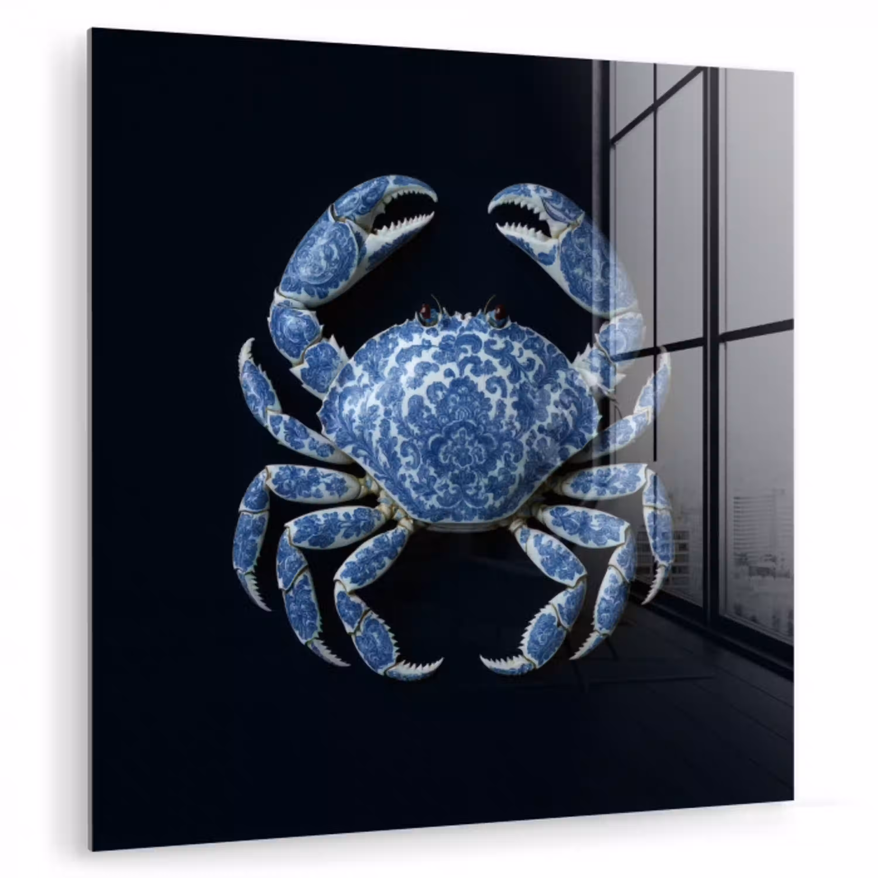 Krab - Delfts blauw - Dieren plexiglas 5mm klein -zzzproduct_nieuw