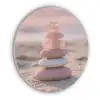 Stenen - Zand - Roze Akoestische PET Vilt - Rond klein -3d