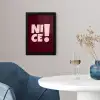 Nice - Uitroepteken - Rood fotolijst zwart zonder passe partout klein -sfeer4