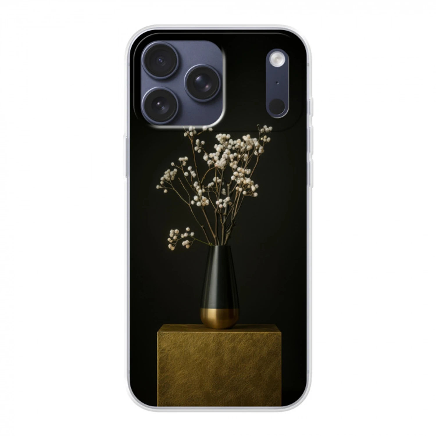 Bloembollen - Wit - Vaas - Minimalistisch Telefoonhoesje iPhone 17 Pro Max klein -3d