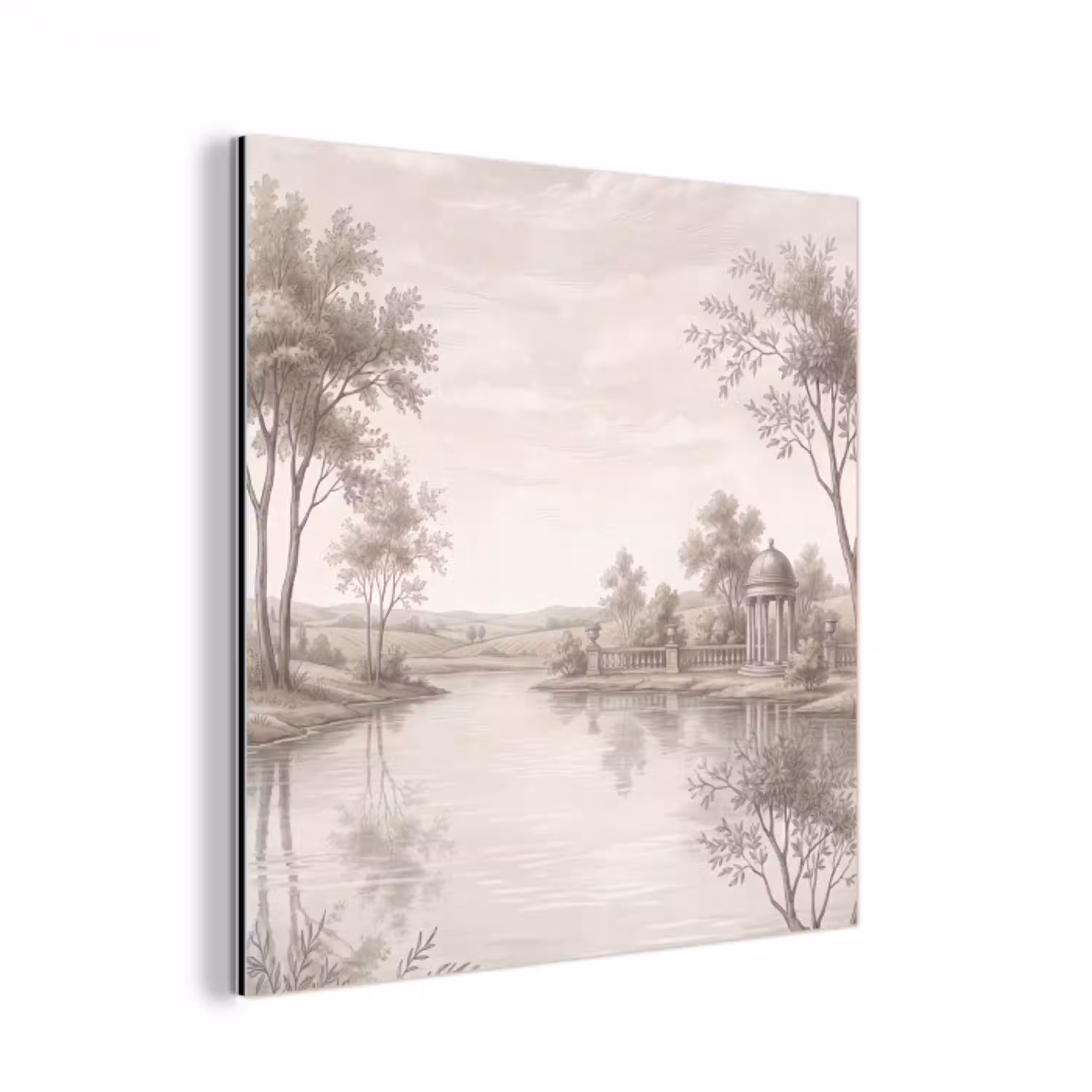 Terras - Water - Natuur - Landschap aluminium wit klein -3d
