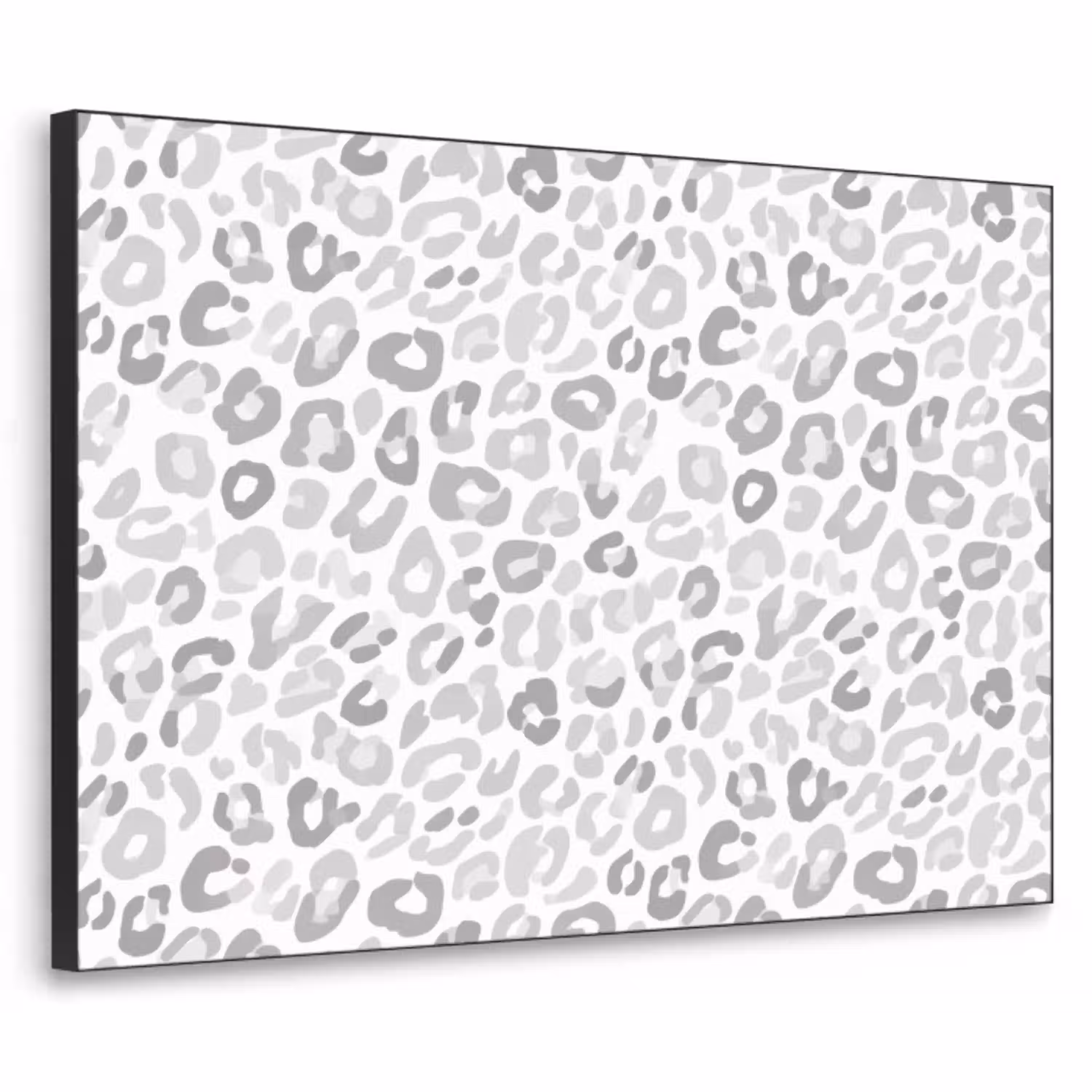 Luipaard - Motief - Grijs Textielframe zwart klein 947 -3d