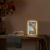 Roodborstje - Vogel - Blauw - Decoratie Light Box met kabel (Tafellamp) klein -sfeer4