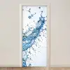 Spash - Water - Blauw deurposter klein -3d_beige