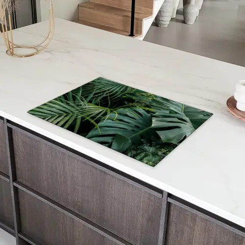 Planten - Jungle - Bladeren - Tropisch Inductie beschermer vinyl 3mm klein -sfeer8