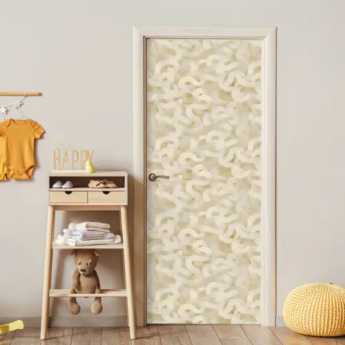 Abstract - Lijnen - Beige deurposter klein 289 -sfeer4