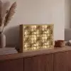 Geometrisch - Tegels - Goud Light Box met batterij (Wandlamp) middel 907 -sfeer2