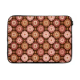 Geometrisch - Bloemen - Kleurrijk laptophoes neopreen klein 279 -3d