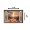 Doorkijk - Strand - Duinen - Zonsondergang Placemat vinyl groot -specs