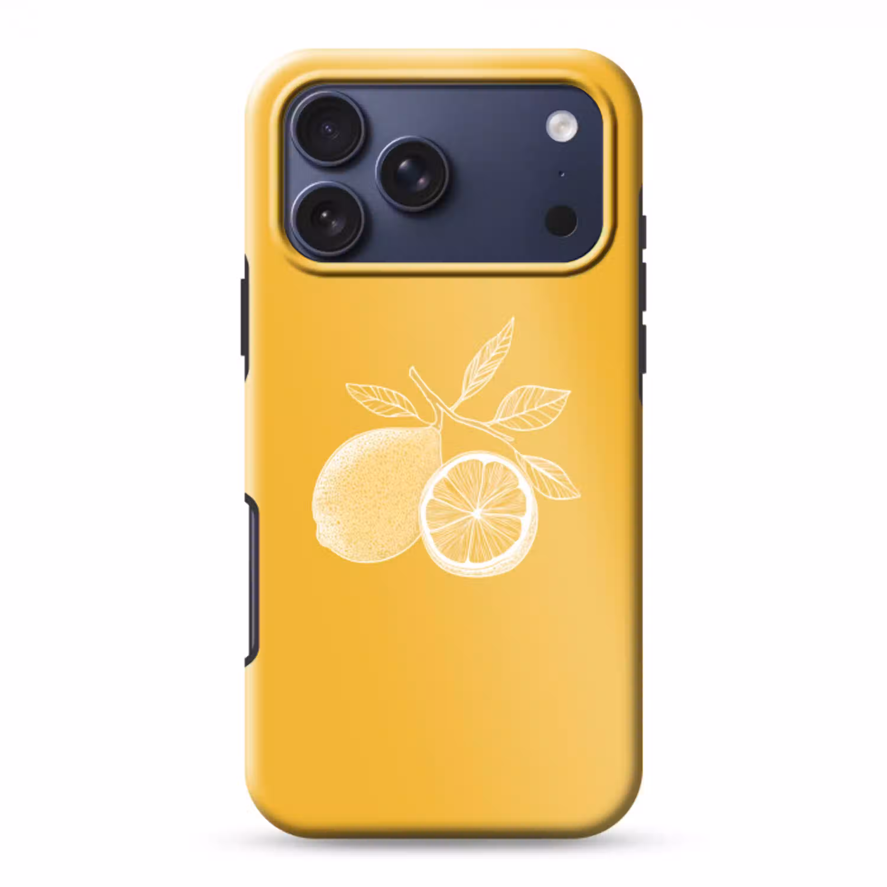 Citroenen - Illustratie - Minimalistisch - Geel Toughcase MagSafe Apple iPhone 17 Pro Max klein -3d