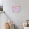 Hartvorm - Pastelkleuren - Tie Dye tuinposter los doek klein -sfeer8