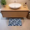 Botanisch - Patroon - Blauw Badmat klein 997 -sfeer1
