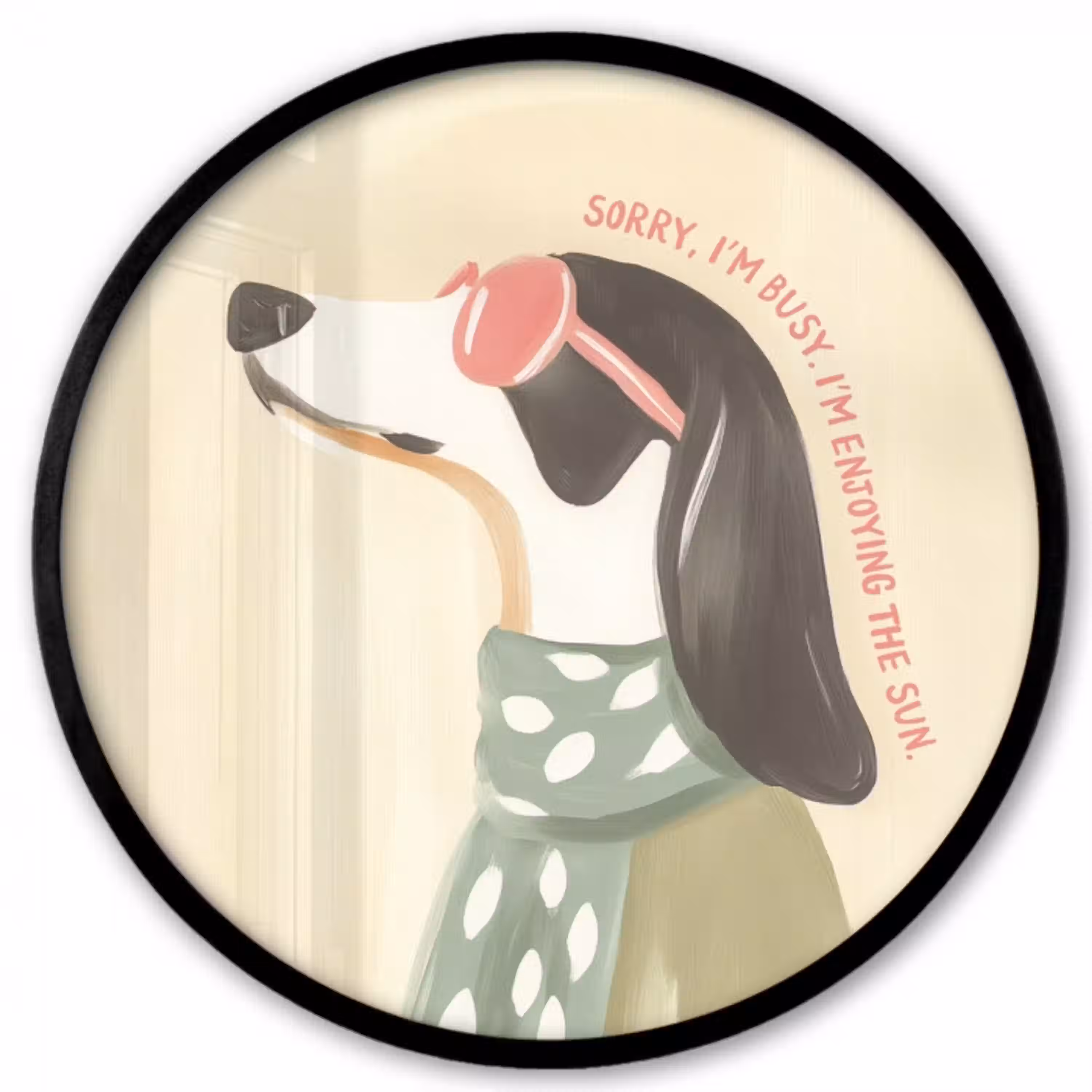 Quote - Hond - Zonnebril Fotolijst rond zonder passe partout klein -3d