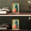 Klassiek - Pareloorbel - Streetartstijl - Kleurrijk Light Box met kabel (Tafellamp) klein -sfeer3