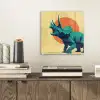 Triceratops - Cirkel - Oranje - Hoorns plexiglas 5mm klein -sfeer1