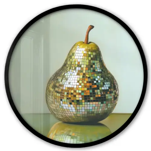 Fruit - Disco - Art - Glitter Fotolijst rond zonder passe partout klein -3d