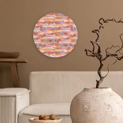 Vloeiend - Olie - Verf - Kleur Wandcirkel kunststof plaat 5mm dik klein 188 -sfeer1
