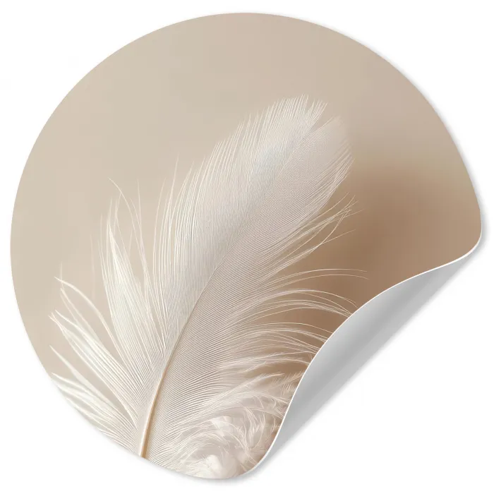 Veer - Minimalistisch - Roze Wandcirkel behangsticker klein -3d
