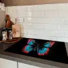 Vlinder - Kleuren - Dier - Zwart Inductie beschermer vinyl 3mm klein -sfeer3