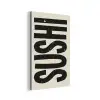 Zwart - Sushi - Japandi - Vintage aluminium wit klein -3d