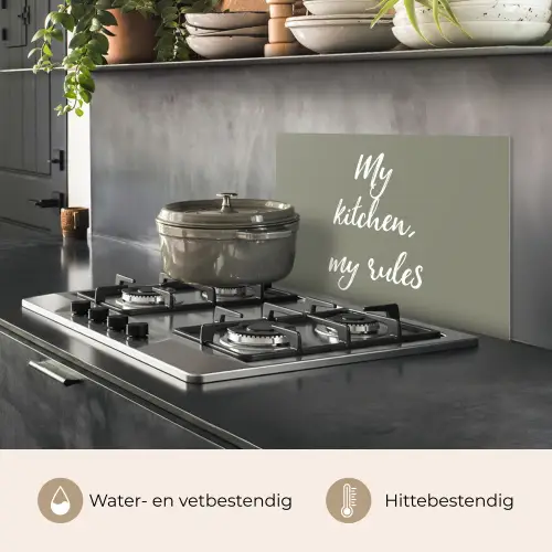 My kitchen, my rules - Spreuken - Quotes keuken achterwand spatscherm klein -usp_NL