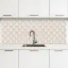 Vintage - Waaier -Crème keuken achterwand 2 middel 871 -3d