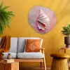 Schelp - Pastel - Pink Wandcirkel Organisch Plexiglas middel -sfeer4