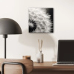 Paardenbloem - Zwart - Wit aluminium wit klein -sfeer5