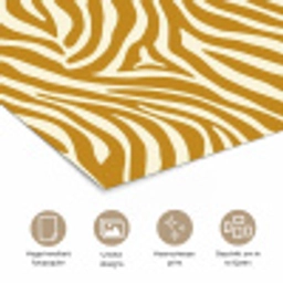 Zebra - Klassiek - Oker - Geel poster papier klein 62 -closeup_NL