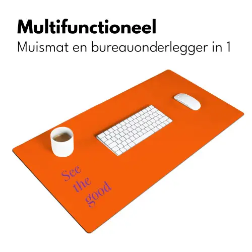 See te good - Paars - Oranje Muismat XXL klein -sfeer4