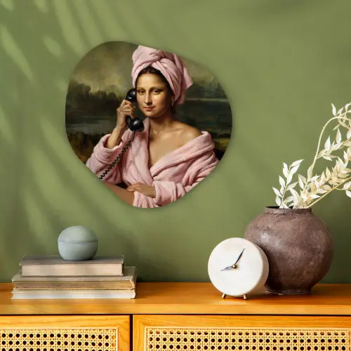 Mona - Klassiek - Roze Wandcirkel Organisch Forex 3mm klein -sfeer2
