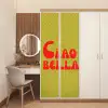 Ciao bella - Rood - Groen - Stippen deurposter klein -sfeer3